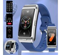 Lige Tws 2 En 1 Hommes Femmes Montre Intelligente Ecg Gps Étanche Fréquence Cardiaque Sang Oxygène Bluetooth Écouteur Faire Des Appels Téléphoniques 2025 Nouveau.Blue.