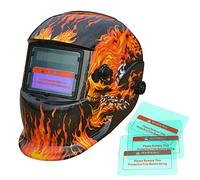 Ligege Casque de Soudure Auto-éclairé Solaire avec Fonction de broyage