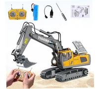 Ligeinsrk Excavatrice télécommandée, véhicules de Construction en Alliage Simulate en électrique avec Un Jouet excavateur résistant aux Chocs de lumière et Son, des véhicules Construction RC
