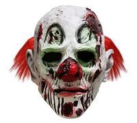 Ligeinsrk Masque d'Halloween, visage d'horreur Scary Evil Clown Mask Full Face pour les adultes, Halloween, Trick or Treat, Carnival, Costume Party, effrayant