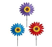 Ligeinsrk Tournesol du Vent de Vent de Tournesol Mouche à Jardin pour décoration Jardin pelou