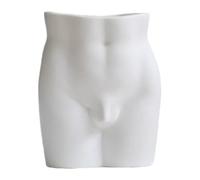 Ligeinsrk Vase corporel, 6x5 Pottes de Plante drôle en céramique Blanche, Vase en Forme de pénis pour Plantes, Fleurs, Plantes succulentes, Pots drôles