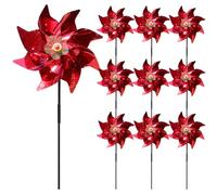 Ligeinsrk Wheels de Broches réfléchissants, 10pcs 20, 5 Pin de Broche Jardin avec enjeux, dispositifs dissuasifs sur Les Oiseaux Rouges, Moulin à Vent pour la Cour et Les Roues Jardinage