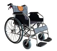 LIGERA - Fauteuil Roulant Manuel Pliant en Aluminium Léger pour Personnes Âgées et Handicapées, Confortable, Pratique, Compact et Facile à Transporter