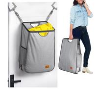 Ligereza Hanging Laundry Hamper Bag is Suitabled for Any Door,Large Capacity Hanging Laundry Basket Won't Scratch the Door Paint,Over the Door Laundry Hamper with Big Metal Rim Opening