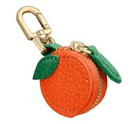 Ligficn Porte-monnaie en forme de fraise/citron, porte-monnaie mignon avec breloque en forme de fruits, mini pochette, porte-monnaie, accessoire de mode mignon pour fille et femme, Orange, Tendance