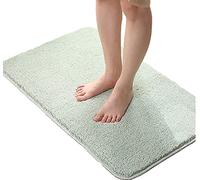 LiGG LiGG Tapis de bain absorbant et antidérapant Tapis pour salle de bain Couleur unie, Polyester, vert, 50 x 120 cm