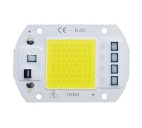 LIGHBIB 2 Pièces COB Lampe À LED Puce AC 110 V 220 V LED Ampoule 10 W 20 W 30 W 50 W IP65 Haute Puissance Smart IC Bricolage Ampoule Projecteur Extérieur Puce Lampe,Blanc Chaud,10W 220V