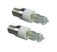 LIGHBIB Ampoule De Four Halogène E14 40W/50W, 110V/220V, Lampe De Four, Haute Température 500 ℃, Sèche-linge Sûr, Ampoule Pour Micro-ondes,40w,2 Pièces