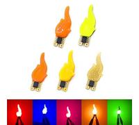 LIGHBIB Bougies Flash Cob Led Edison 3v, Filament Flexible, Diode, Décoration, Accessoires D'ampoule, Bricolage, Bougie Rétro,Blanc Chaud,3 Pièces