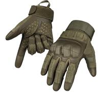 LIGHBIB Gants De Protection Solaire À Vélo En Plein Air, Protection Contre Le Caoutchouc, Antidérapant, Résistant À L'usure, Écran Tactile À Cinq Doigts Gtes Tactiques De Combat CS,Vert,M (21-23 Cm)