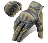 LIGHBIB Gants Tactiques Adultes Sports Extérieurs Antidérapants,Vert De L'armée,M (21-23 Cm)