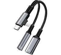 Lighning 4 In 1 + Usb C To 3.5 Mm Jack Adapter & Charging For 60w Audio Headphone Quick Charge Type C & Iphone Audio Adapter For Iphone Android Ipad Laptop To Listen To