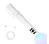 Light à stylo UV pour les ongles, Light UV pour ongles de gel Single Finger - Affichage LED petit stylo léger pour les ongles | 2 minuteries sèche-linge à colle à main, lampe sans fil professionnel po