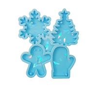 Light and Ornaments Moule en silicone époxy pour porte-clés de Noël, cadeau de Saint-Valentin, moules à pendentifs de Noël pour la fabrication de bijoux