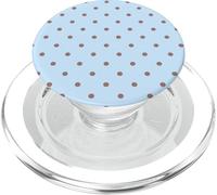 Light Blue and Brown Polka Dots Classic Polkadots PopSockets PopGrip pour MagSafe
