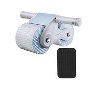 (Light Blue) Automatic Rebound Ab Wheel,fitness Automatic Rebound Abdominal Wheel For Men Women,ab Roller Wheel For Abdominal Exercise Fitness