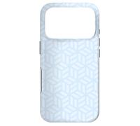Light Blue Cubes Geometric Optical Illusion Tranquil Pattern Coque pour iPhone 17 Pro