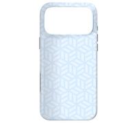 Light Blue Cubes Geometric Optical Illusion Tranquil Pattern Coque pour iPhone 17 Pro Max