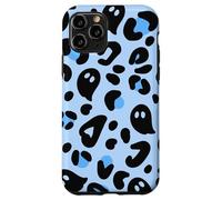 Light Blue Halloween Ghost Leopard Print Cute Cheetah Design Coque pour iPhone 11 Pro