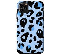 Light Blue Halloween Ghost Leopard Print Cute Cheetah Design Coque pour iPhone 11 Pro Max