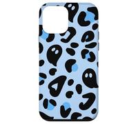 Light Blue Halloween Ghost Leopard Print Cute Cheetah Design Coque pour iPhone 12 Mini