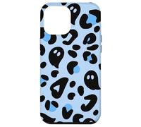 Light Blue Halloween Ghost Leopard Print Cute Cheetah Design Coque pour iPhone 12 Pro Max