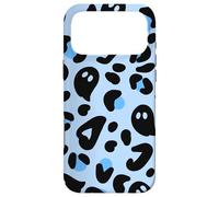 Light Blue Halloween Ghost Leopard Print Cute Cheetah Design Coque pour iPhone 17 Pro Max