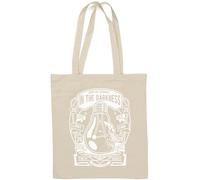 Light Bulb Skull Drive Out The Darkness Sac fourre-tout en coton naturel Blanc