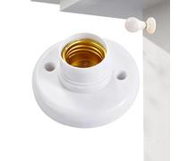 Light Bulb Socket | 220V Round Threaded Keyless White Lampholder | Ceiling