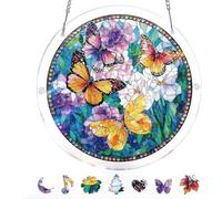 Light Catcher - Acrylic 18.8x18.8x0.6cm | Decorative Window Pendant Jigsaw Puzzle Wall Hanging Home Decor For Living Room Bedroom Door Garden Patio Porch Colorful Sun Catcher Gift Mothers Day Birthday