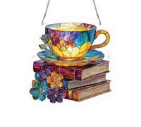 Light Catcher - Acrylic Puzzle Book Shaped Sunlight Catcher Rainbow Maker Window Art Hanging Decoration for Outdoor Backyard Garden Patio Home Living Room Kitchen