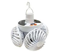 Light Ceiling Fan, Folding Football Style Lamp, Portable Ceiling, with Hook for Indoor Outdoor Cooling, Adjustable Blades Airflow and Illumination in Home, Cabin, Canopy, Warehouse