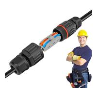 Light Connector - Flame Retardant Nylon, Standard Size Connection Box Waterproof | Screw Lock And Push Type Electrical Junction Box, Outdoor Cable Connectors For Home, Garden, Industrial