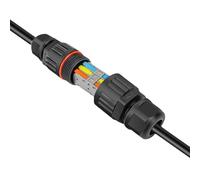 Light Connector - Flame Retardant Nylon, Standard Size Connection Box Waterproof | Screw Lock And Push Type Electrical Junction Box, Outdoor Cable Connectors For Home, Garden, Industrial