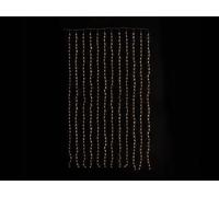 Light Creations Cascade Light LED - 1.5 x 2.5 m - 286 LED - blanc chaud - câble transparent - modulateur - 24 V