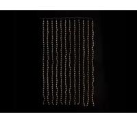Light Creations Cascade Light LED - 1.5 x 2.5 m - 286 LED - blanc chaud - câble transparent - modulateur - 24 V