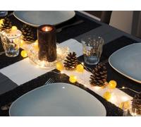 Light Creations Microlight LED - câble torsadé - 10 m - 90 LED - blanc chaud - câble transparent
