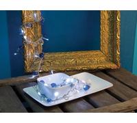Light Creations Mini tablelight LED - 1.5 m - bleu océan - 24 LED - blanc - Piles non fournies