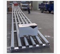 Light-Du Roller Portable Convoyeur Skate Roulette Flow Rail, 300 cm Table de Convoyeur Non Alimentée avec 4 Rouleaux en Plastique pour une Manipulation et un Transport Efficaces des Matériaux