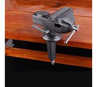 Light Duty Mechanic Clamp-on Table Vise 360 Degree Swivel Base Cast Iron Table Top Clamp Press Vice with Anvil (Color : Blue) (Black)
