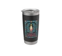 Light & Evergreen Decor Bougie Ambiance Vacances Cheer Gobelet isotherme en acier inoxydable double paroi