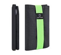 LIGHT FOLD Portefeuille Homme pour Un Rangement Facile - Porte-Cartes Ultra Fin pour 12 Cartes Bancaires & Billets - Portefeuille Minimaliste avec Protection RFID et Bande Élastique de Sécurité