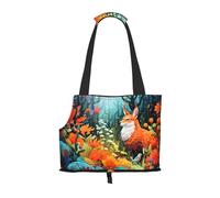 Light Fox Sac à bandoulière imprimé pour animal de compagnie pour sortir, sac à bandoulière double usage pour petit chien et chat