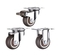 Light Furniture Casters Wheel with Bearing Super Mute Wheels for Bookcase Drawer Flower Racks Tables and Chairs 1Pcs Casters(No Brake X2,1.5 inch)