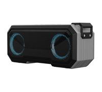 Light gray illuminated IPX7 waterproof outdoor speaker portable dual-speaker multi-functional card slot power bank Blue