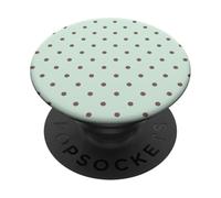 Light Green and Brown Polka Dots Classic Polkadots PopSockets PopGrip Adhésif