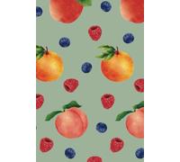 Light Green Fruit Notebook | 6”x9” | 150 Page College Ruled Lined Notebook for Kitchen Recipes and More