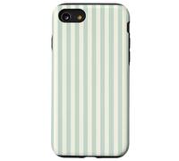 Light Green Stripes Geometric Vertical Lines Pattern Coque pour iPhone SE (2020) / 7/8