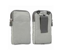 (Light Grey,Light grey)Universal 6.3-6.9 inch Phone Crossbody Pouch Nylon Waist Bag with Belt Loop for Outdoor Running Camp